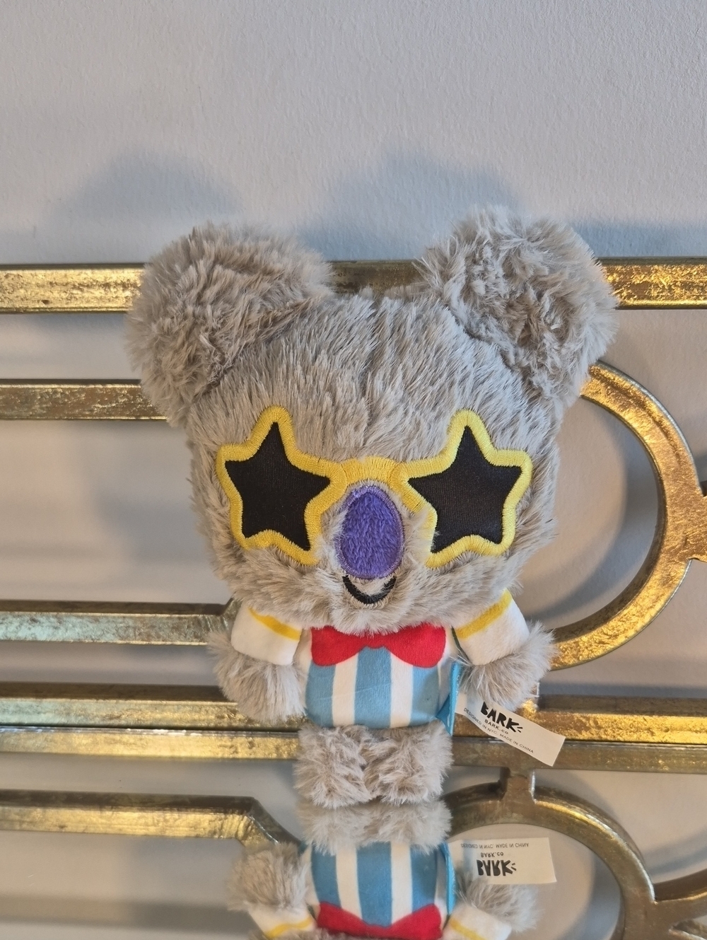 Bark Koalnival Barker Plush, 7.5", Grey Multi.